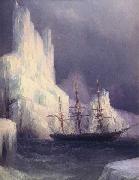 Ivan Aivazovsky Icebergs in the Atlantic France oil painting artist